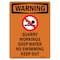 Signmission Safety Sign, OSHA WARNING, 7" Height, Quarry Workings Deep, Portrait OS-WS-D-57-V-13466 - alternate 1